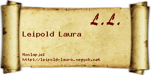 Leipold Laura névjegykártya